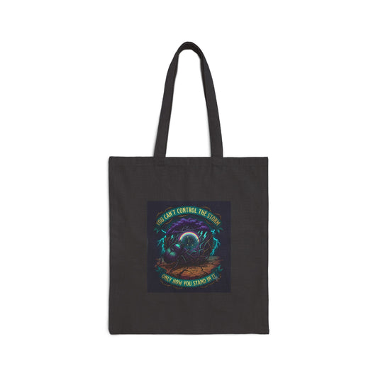 Canvas Tote Bag — 'I Love Asteria’s Wild Gardens' Illustrated Astral Moon Grocery Tote