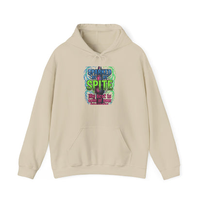 Hoodie - 'Fueled By Spite' Retro Grunge Graphic Hoodie