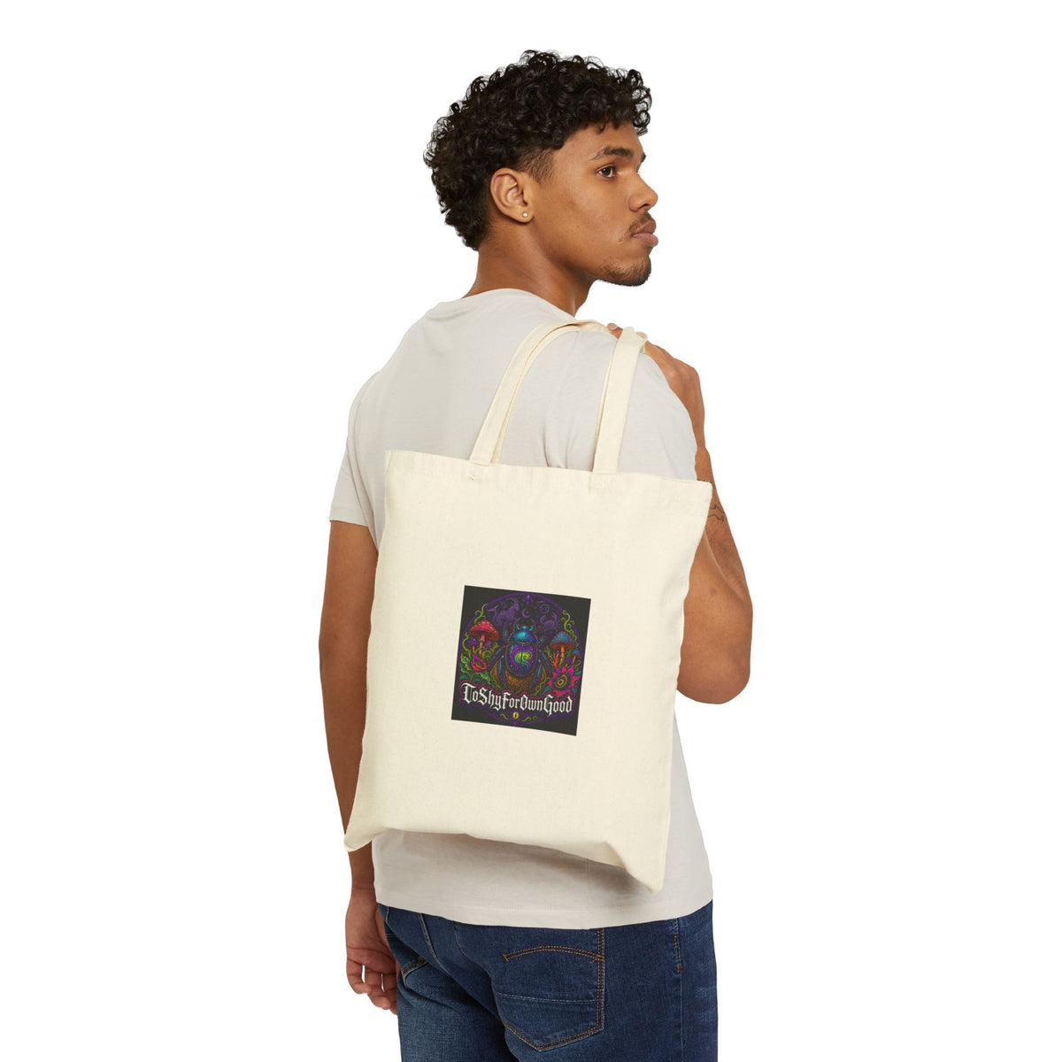 Gothic Mushroom Tote Bag — 'TShyforDarkGod' Canvas Shopper