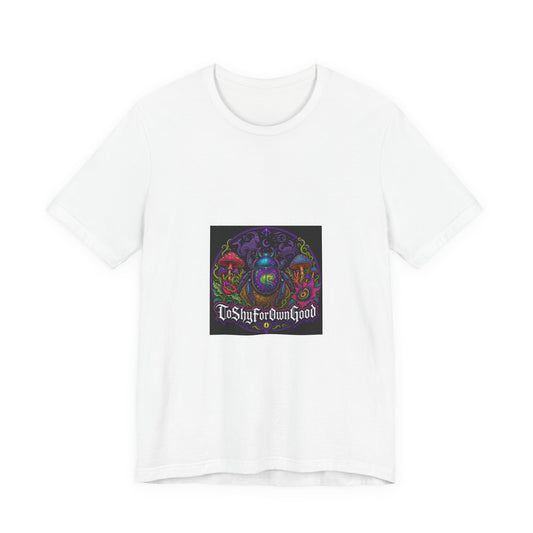 T-Shirt — Psychedelic Mushroom Design “Too Shy For Your Good”