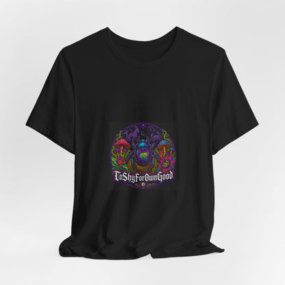 T-Shirt — Psychedelic Mushroom Design “Too Shy For Your Good”