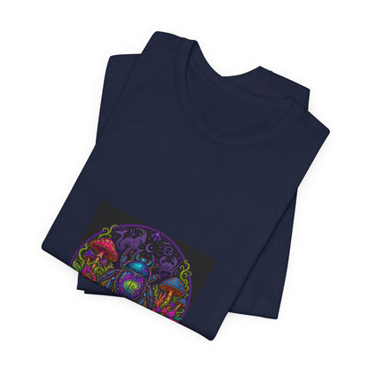 T-Shirt — Psychedelic Mushroom Design “Too Shy For Your Good”