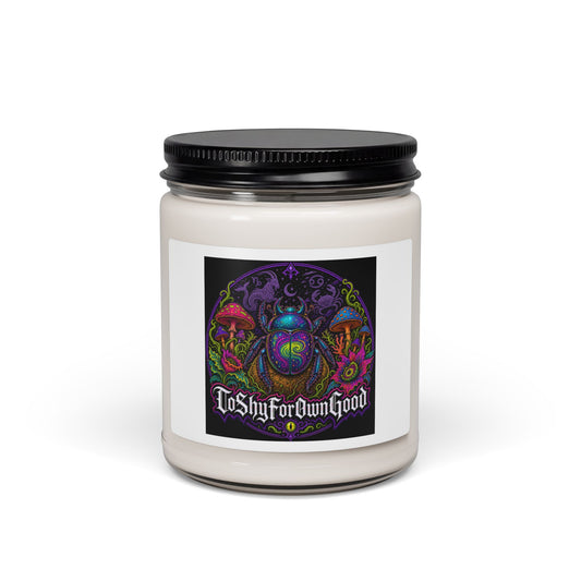 Candle — Moody Mushroom & Orb Soy Candle (9oz) — 'To Shy For Own Good' Gothic Scented Jar
