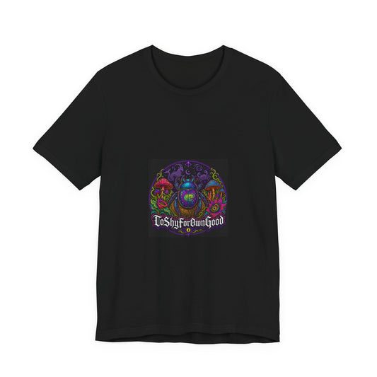 T-Shirt — Psychedelic Mushroom Design “Too Shy For Your Good”