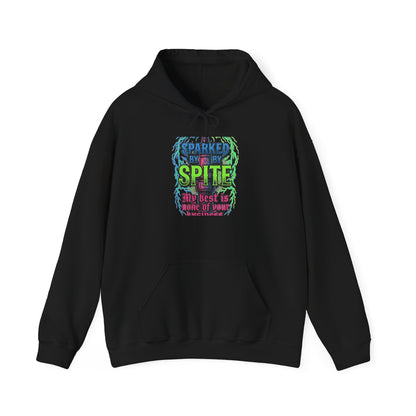 Hoodie - 'Fueled By Spite' Retro Grunge Graphic Hoodie