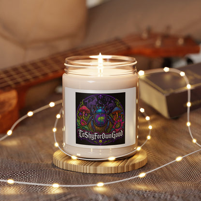 Candle — Moody Mushroom & Orb Soy Candle (9oz) — 'To Shy For Own Good' Gothic Scented Jar