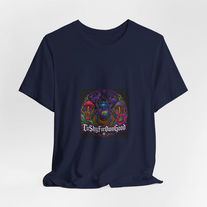 T-Shirt — Psychedelic Mushroom Design “Too Shy For Your Good”