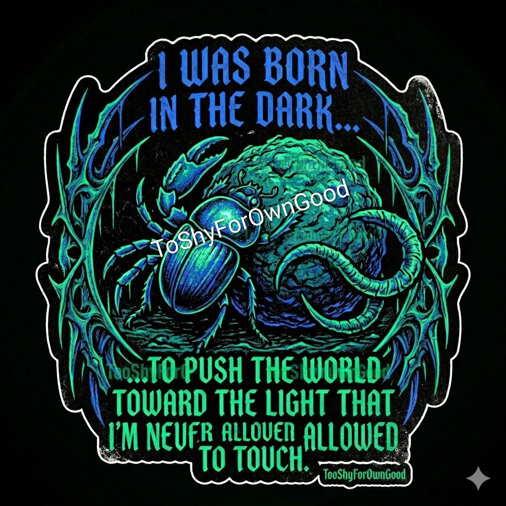 Copy of T-Shirt — “I Was Born in the Dark” Cosmic Beetle Graphic Tee