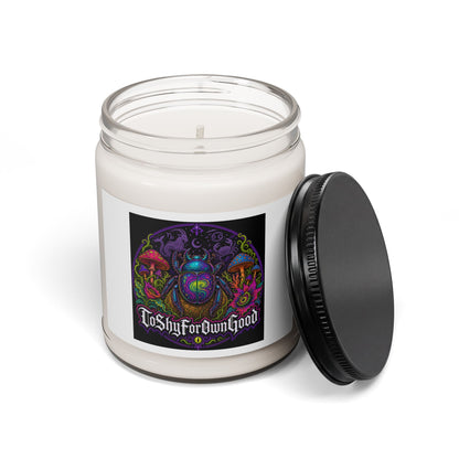 Candle — Moody Mushroom & Orb Soy Candle (9oz) — 'To Shy For Own Good' Gothic Scented Jar