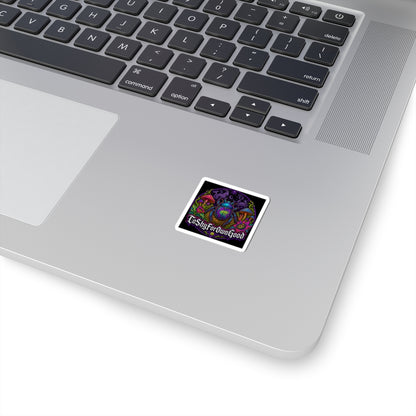 Psychedelic Scarab Sticker — "To Shy For Own Good" Kiss-Cut Vinyl