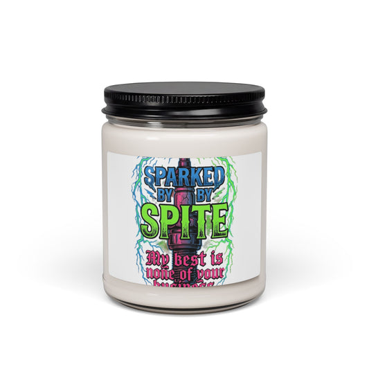 Sparked by Spite Scented Soy Candle — 9oz | Bold Statement Aromatherapy