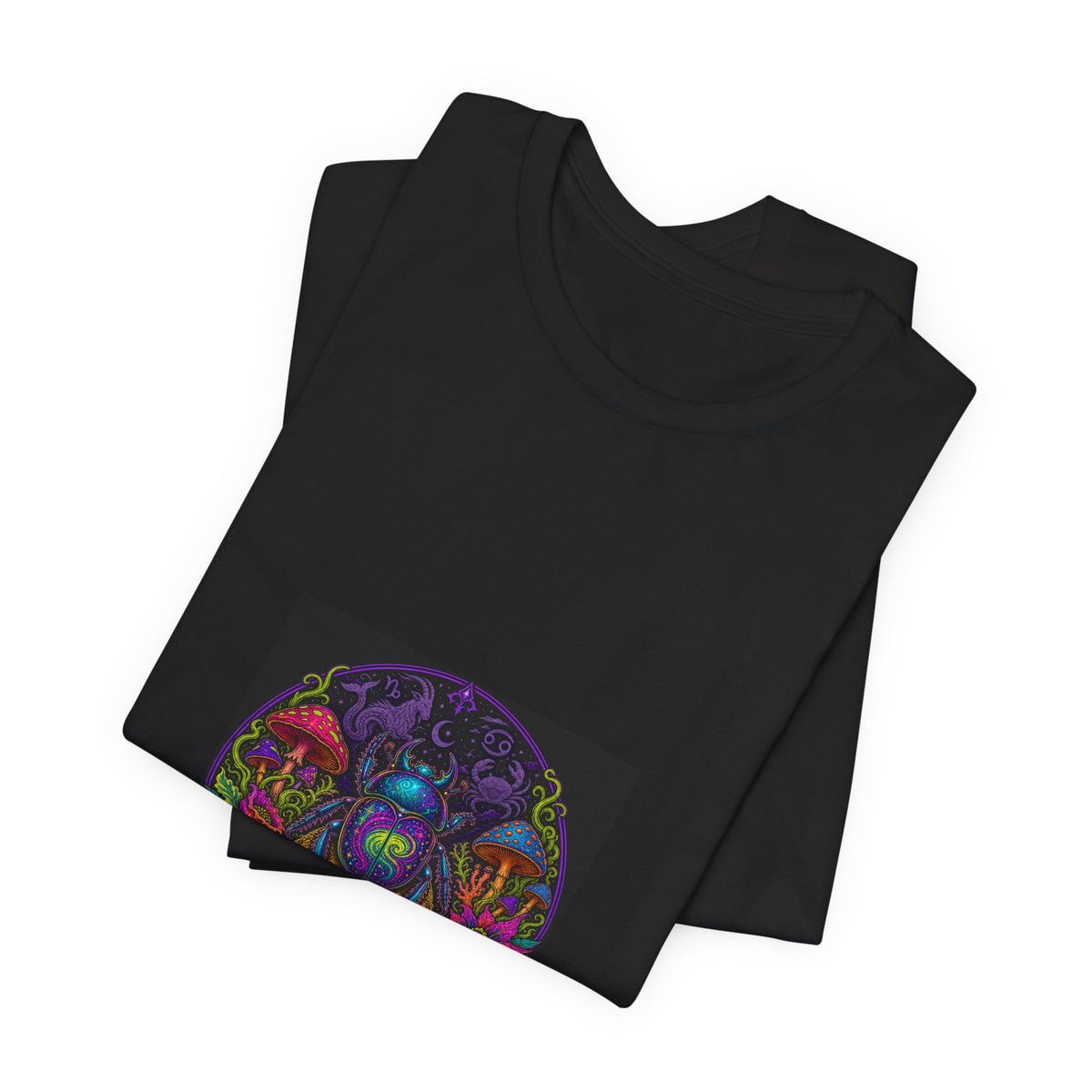 T-Shirt — Psychedelic Mushroom Design “Too Shy For Your Good”
