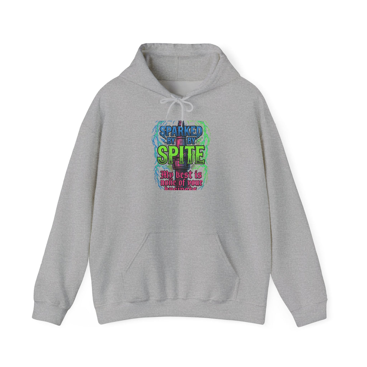 Hoodie - 'Fueled By Spite' Retro Grunge Graphic Hoodie
