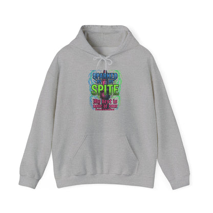 Hoodie - 'Fueled By Spite' Retro Grunge Graphic Hoodie