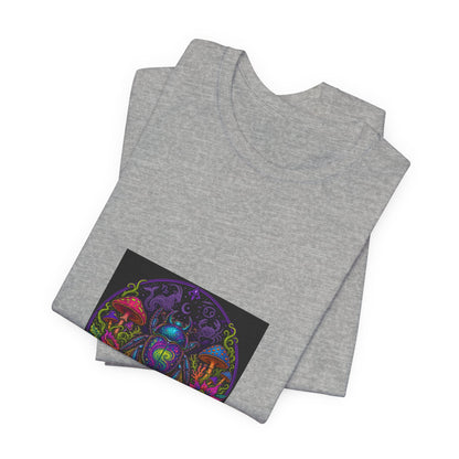 T-Shirt — Psychedelic Mushroom Design “Too Shy For Your Good”