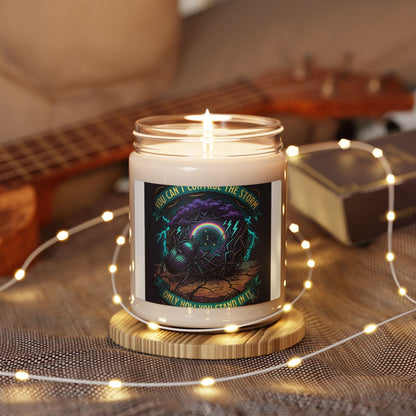 Soy Candle — "You Can't Control the Storm" Motivational Jar Candle (9 oz)