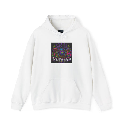 Hoodie — Psychedelic Cosmic Artwork "Keep Pushing" Motivational Pullover
