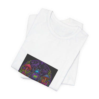 T-Shirt — Psychedelic Mushroom Design “Too Shy For Your Good”