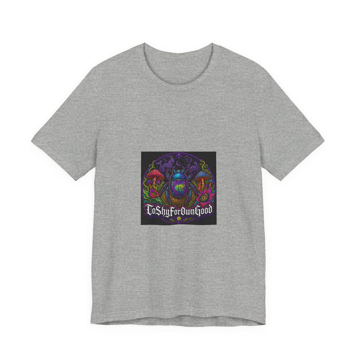 T-Shirt — Psychedelic Mushroom Design “Too Shy For Your Good”