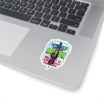 Sticker — "Sparked by Spite" Lightning Vape Sticker ("My best is none of your business")