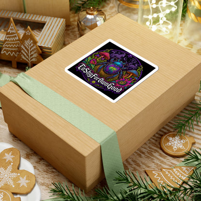 Psychedelic Scarab Sticker — "To Shy For Own Good" Kiss-Cut Vinyl