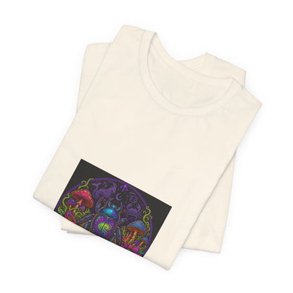 T-Shirt — Psychedelic Mushroom Design “Too Shy For Your Good”
