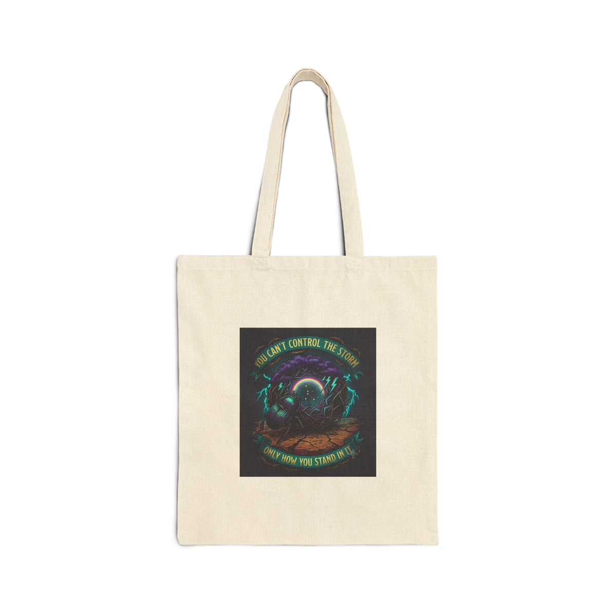 Canvas Tote Bag — 'I Love Asteria’s Wild Gardens' Illustrated Astral Moon Grocery Tote