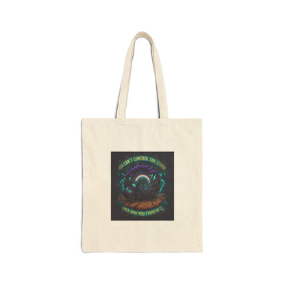 Canvas Tote Bag — 'I Love Asteria’s Wild Gardens' Illustrated Astral Moon Grocery Tote