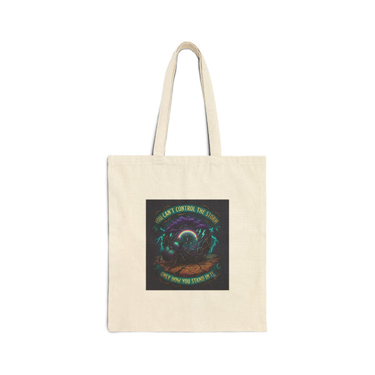 Canvas Tote Bag — 'I Love Asteria’s Wild Gardens' Illustrated Astral Moon Grocery Tote